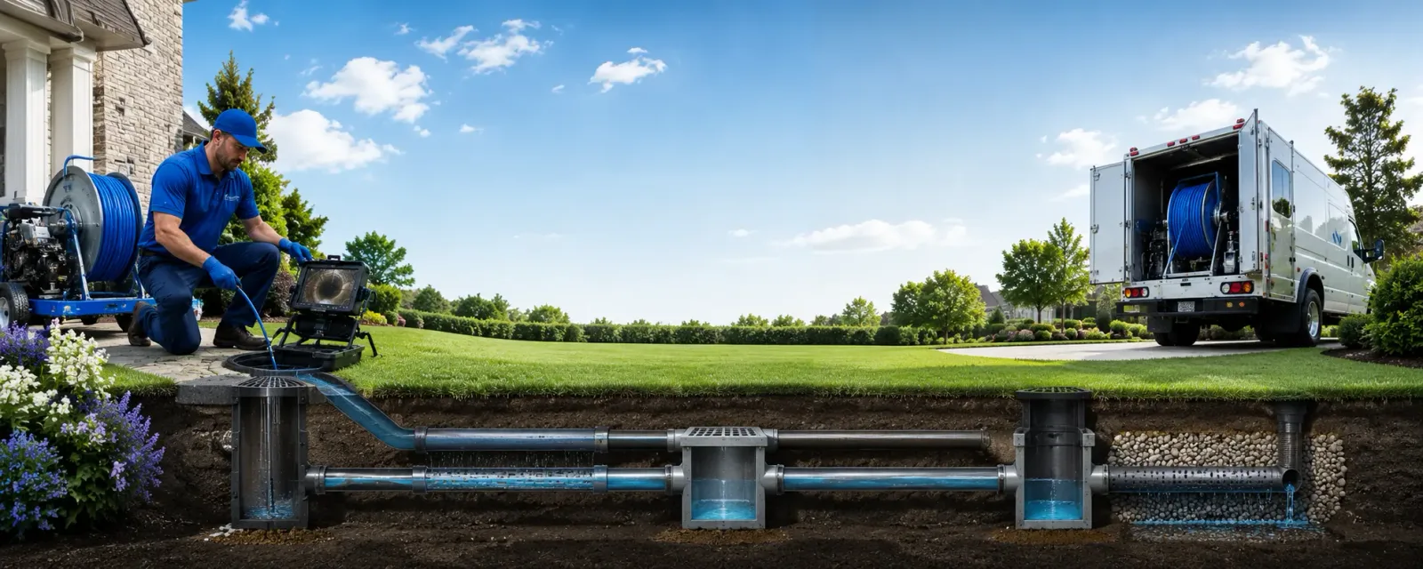 Outdoor drain cleaning information for Pope, MS